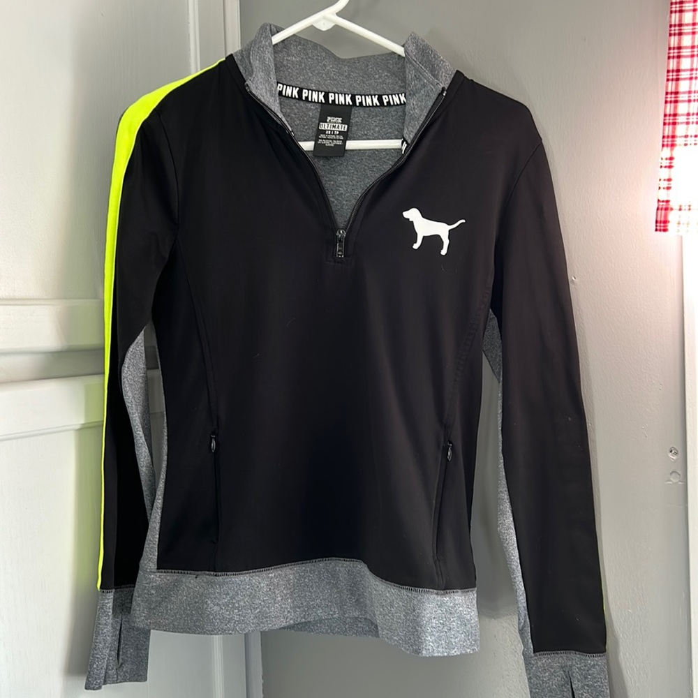 PINK long sleeve quarter zip